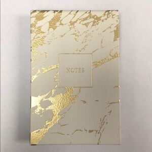 Fringe White & Gold Marble Notepad